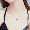 Sugar Shape Solitaire Moissanite Necklace Sterling Silver