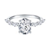 Antique Bezel and Pavé Set Moissanite Ring Sterling Silver