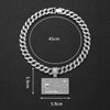 Bank Card Shield-shaped Pendant Cuban Chain Hip Hop Necklace