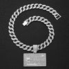 Bank Card Shield-shaped Pendant Cuban Chain Hip Hop Necklace