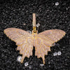 Butterfly Shaped Pendant Cuban Chain Hip Hop Necklace