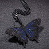 Butterfly Shaped Pendant Cuban Chain Hip Hop Necklace