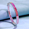 Channel Set Rainbow Bracelet Sterling Silver