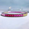 Channel Set Rainbow Bracelet Sterling Silver