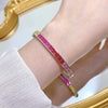 Channel Set Rainbow Bracelet Sterling Silver
