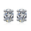 Classic Four Prong Moissanite Earrings Sterling Silver
