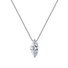Classic Marquise Cut Moissanite Necklace Sterling Silver