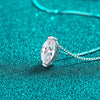 Classic Marquise Cut Moissanite Necklace Sterling Silver