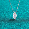 Classic Marquise Cut Moissanite Necklace Sterling Silver