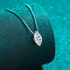 Classic Marquise Cut Moissanite Necklace Sterling Silver