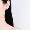Classic Six-Prong Moissanite Earrings Sterling Silver