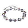 Colorful Dice Beads Bracelet Sterling Silver