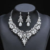 Court Style Colorful Necklace Earrings Jewelry Set