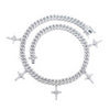 Cross-shaped Cuban Chain Hip Hop Necklace