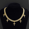 Cross-shaped Cuban Chain Hip Hop Necklace