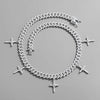 Cross-shaped Cuban Chain Hip Hop Necklace