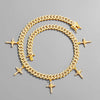 Cross-shaped Cuban Chain Hip Hop Necklace