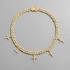 Cross-shaped Cuban Chain Hip Hop Necklace
