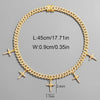 Cross-shaped Cuban Chain Hip Hop Necklace