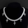Cross-shaped Cuban Chain Hip Hop Necklace