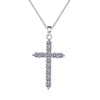 Cross-shaped Moissanite Necklace Sterling Silver