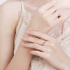 Deep V Moissanite Ring Sterling Silver