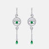 Demon Eyes Emerald Birthstone Earrings Sterling Silver