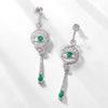 Demon Eyes Emerald Birthstone Earrings Sterling Silver
