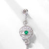 Demon Eyes Emerald Birthstone Earrings Sterling Silver