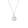 Floating Halo Moissanite Necklace Sterling Silver