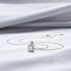 Floating Halo Moissanite Necklace Sterling Silver