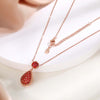 Floral-shaped Necklace Earrings Jewelry Set