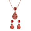 Floral-shaped Necklace Earrings Jewelry Set