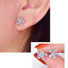 Floral-shaped Topaz Birthstone Necklace Earrings Jewelry Set