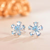 Floral-shaped Topaz Birthstone Necklace Earrings Jewelry Set