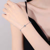 Floral Halo Moissanite Bracelet Sterling Silver