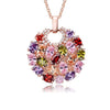 Flower Shaped Pendant Necklace Sterling Silver