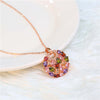 Flower Shaped Pendant Necklace Sterling Silver