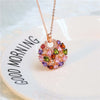 Flower Shaped Pendant Necklace Sterling Silver