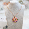 Flower Shaped Pendant Necklace Sterling Silver
