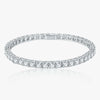 Four Prong Moissanite Tennis Bracelet Sterling Silver