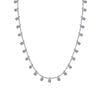 Four Prong Moissanite Tennis Necklace Sterling Silver