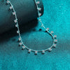 Four Prong Moissanite Tennis Necklace Sterling Silver