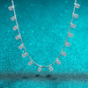 Four Prong Moissanite Tennis Necklace Sterling Silver