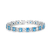 Four Prong Sapphire Birthstone Bracelet Sterling Silver