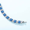 Four Prong Sapphire Birthstone Bracelet Sterling Silver