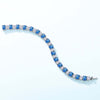 Four Prong Sapphire Birthstone Bracelet Sterling Silver