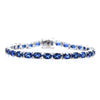 Four Prong Sapphire Birthstone Tennis Bracelet Sterling Silver