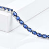 Four Prong Sapphire Birthstone Tennis Bracelet Sterling Silver