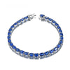 Four Prong Sapphire Birthstone Tennis Bracelet Sterling Silver